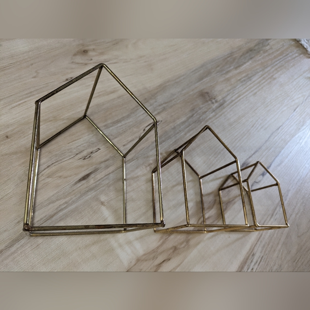 hearth & home by magnolia antiqued gold nesting houses decor